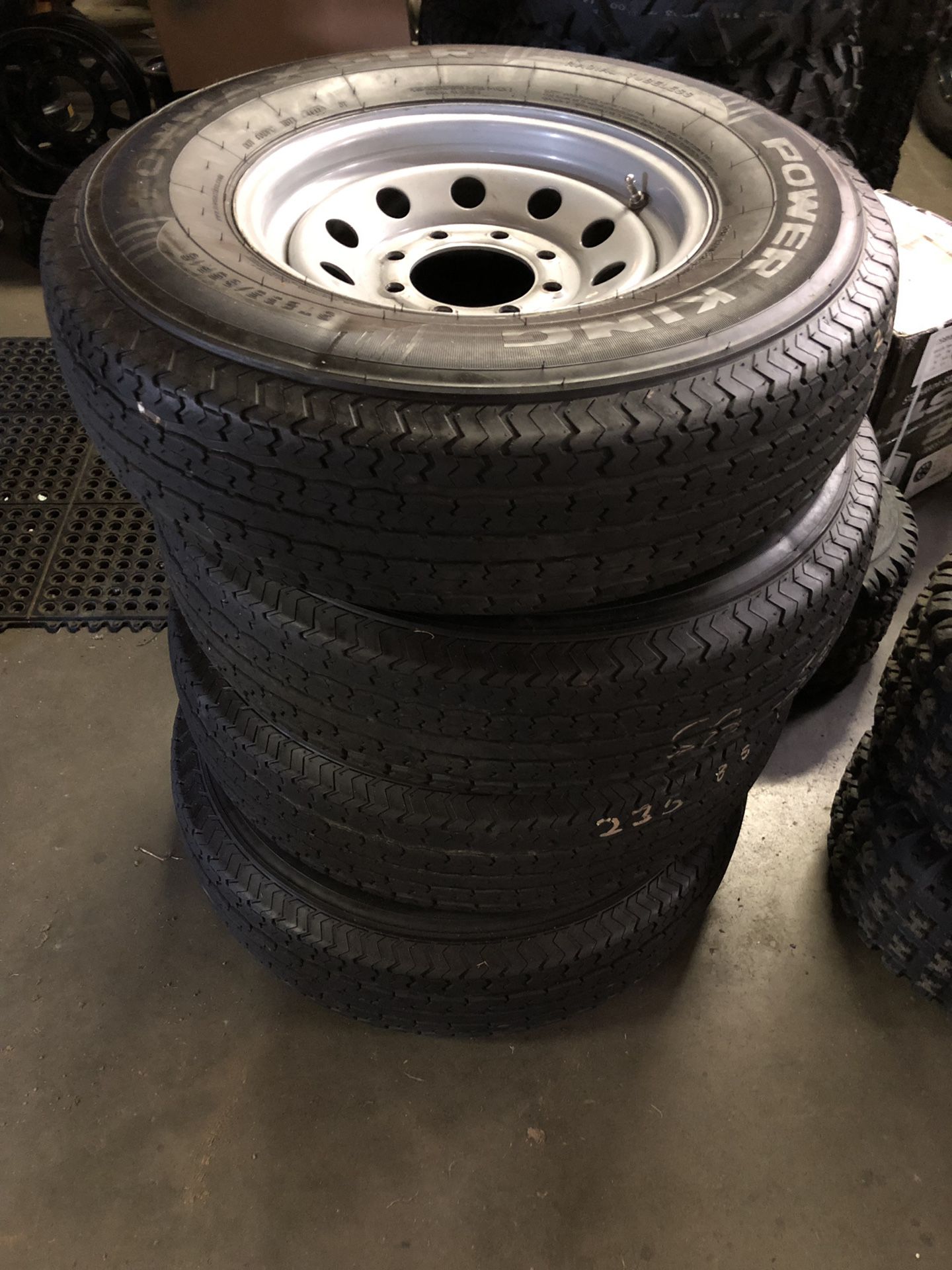 Trailer wheels and tires