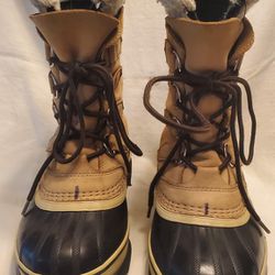 Sorel Caribou Water Proof Insulated Nubuck Leather Winter Boots, Like New