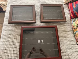 Autographed Baseball Framed Holders Wooden