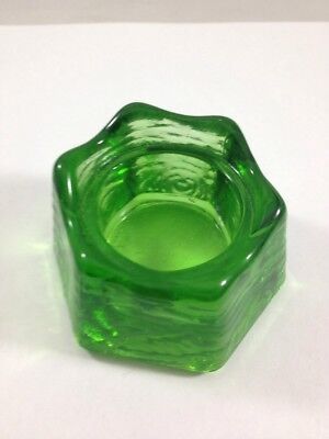 Vintage Green Glass Candle Holder Nuline New Jersey Glass Decor 12 Holder