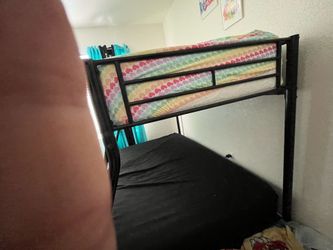 Black Metal Twin Bunk Bed Frame