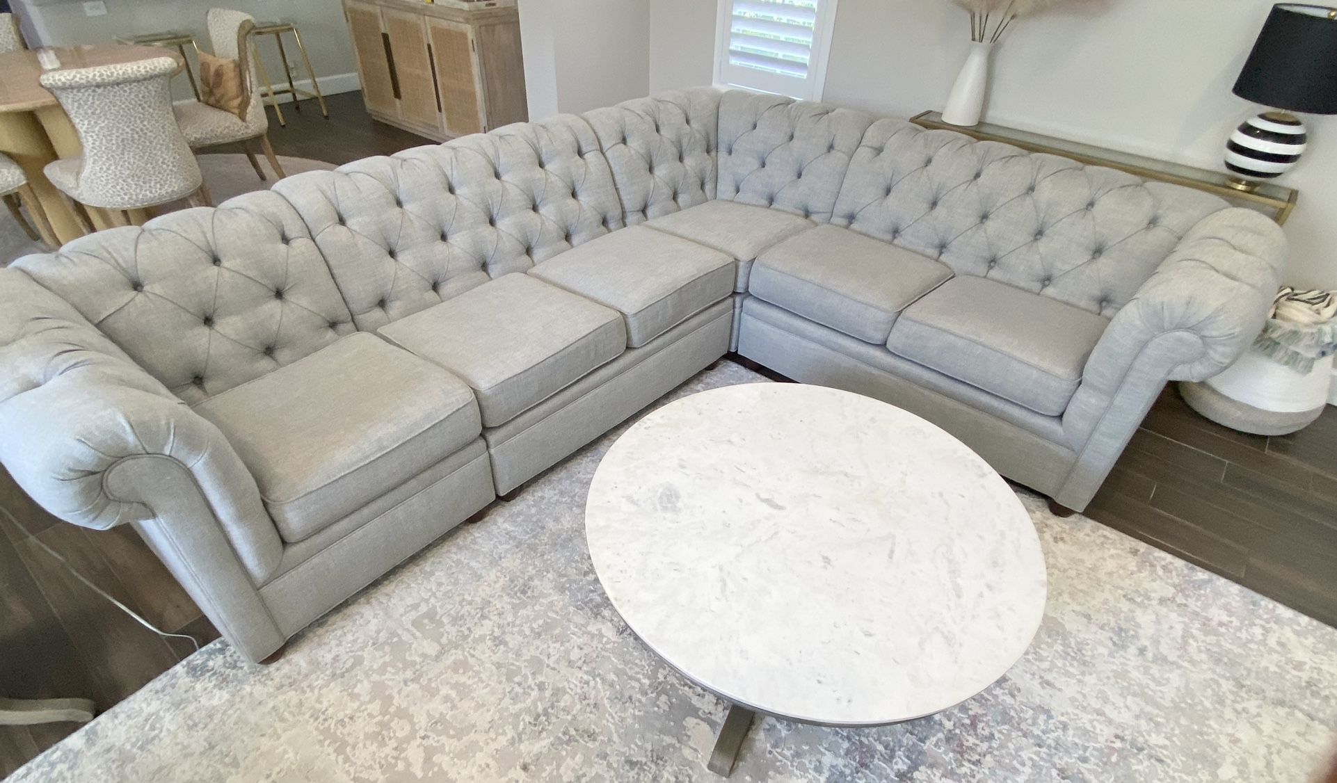 Pottery Barn Chesterfield 4-Piece Sectional Sofa