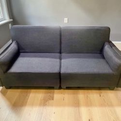 New Space Saving Dark Gray Sofa Sleeper with Storage 
