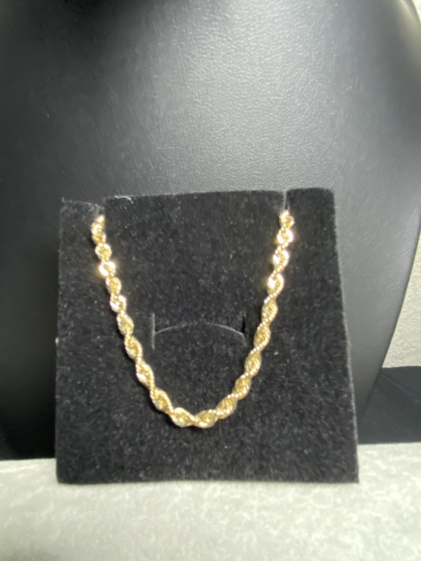 10k Gold Rope Bracelet 8” 3mm