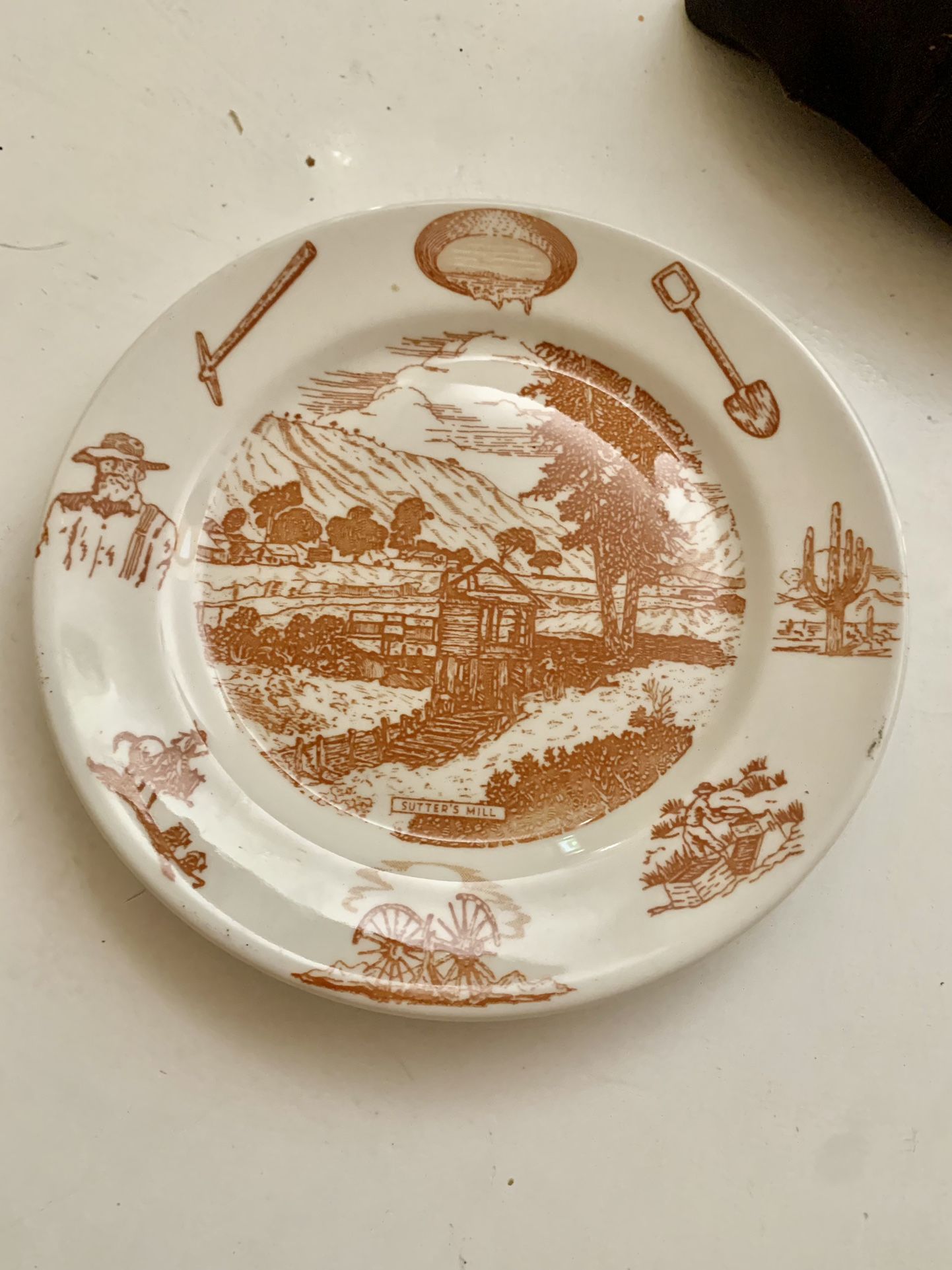 Wallace China Dinner Plate 49er Pattern Vintage Rare