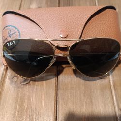 Ray Ban Gold Aviator Sunglasses