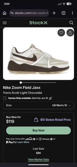Nike Zoom Fiel Jaxx Light Chocolate Size 10 DS