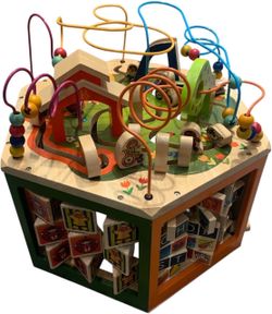 B. toys Wooden Activity Cube Toddler Learning Toy