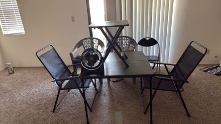 Move out sale - table, chair and fan