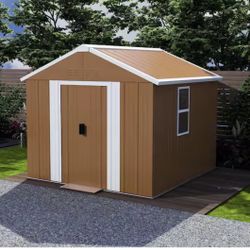 New Open Box 6 ft. W x 4 ft. D Metal Outdoor Storage Garden Shed Tool Shed with Double Door