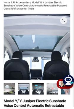 Model Y/Y Juniper Electric Sunshade