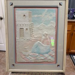 Framed Hand Cast Paper Art Song Of The Morning By Priscilla