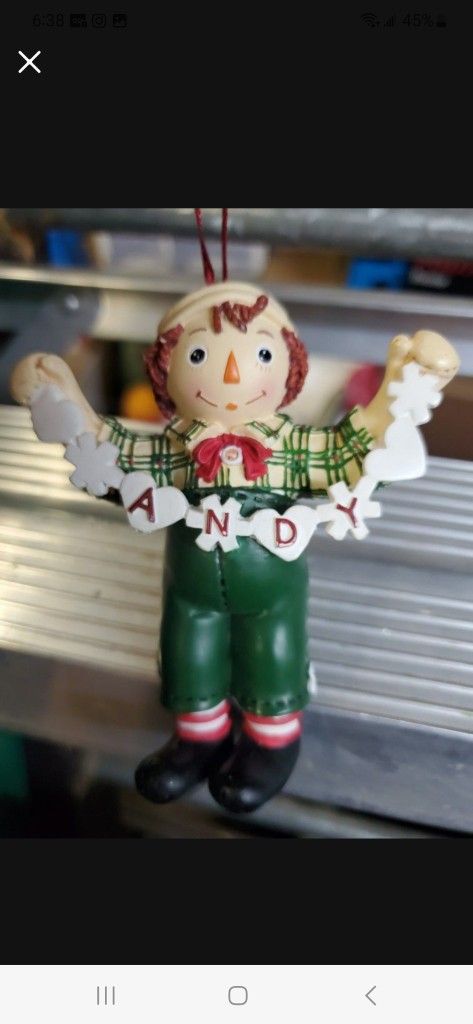 Raggedy Andy  Hanging Figurine 