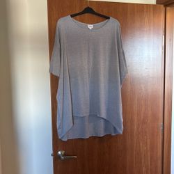 LuLaRoe Short Sleeve  Asymmetrical Tunic Blouse 3XL