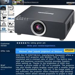 Top Of The Line Projector, Worth ALOT  more Than This, Great  At Large Venues Or Small Extra  Long Lamp Life