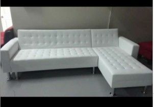 New White Futon Sectional Sofa