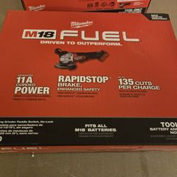 Milwaukee M18 Fuel Grinder With Rapid Stop, 11A 