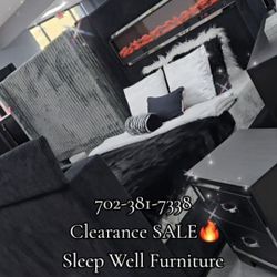  🌟 Queen, King Light Up Fireplace TV Pop Up Bed Frame 💥 Furniture Sectionals Avail