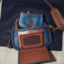 "Dooney & Bourke" Blue "Small Kilty w/all Original Accessories 
