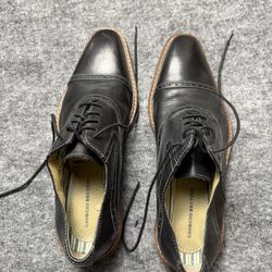 Giorgio Brutini Men’s Leather Dress Shoes Size 9 1/2 Black Lace Up Shoes #250171