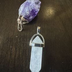Quartz And Amethyst Charms $15 Real Gems