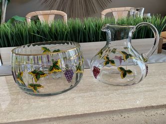 NEW UNUSED Handcrafted Bowl & Pitcher