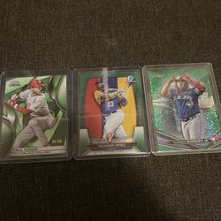 Baseball cards Vladimir Guerrero jr Trea turner Salvador Perez
