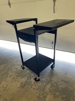 Metal Cart with Wheels and Outlet