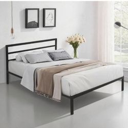 Full Size Metal Bed Frame – Black