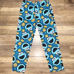 Sesame Street Cookie Monster Sleepwear Spandex Stretchy Soft Pajama Pants Mens L