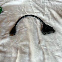 1080P HDMI Male to Dual HDMI Female 1 to 2 Way Splitter Cable Adapter Converter for DVD Players/PS3/HDTV/STB and Most LCD Projectors(Black
