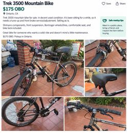 Trek 3500 Mountain Bike as is