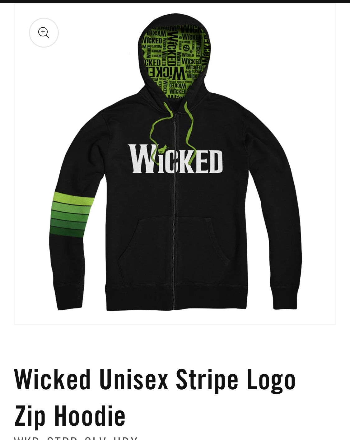 Wicked Unisex Stripped Logo Hoodie