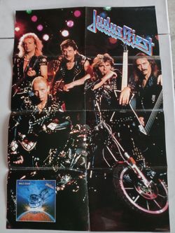 Judas Priest Ram It Down Promo Poster 70s chopper