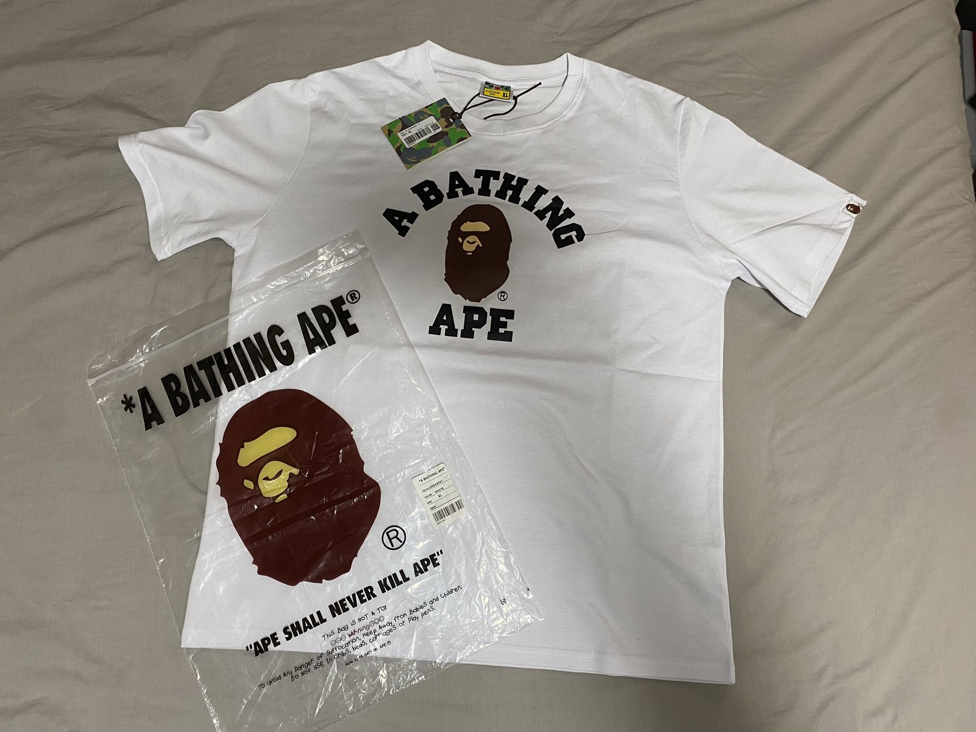 Bape College T-Shirt White