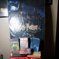 6 Harry Potter Books And Poster