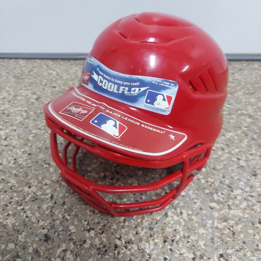 Rawlings Coolflo Red Baseball Batting Helmet Size 6.5-7.5