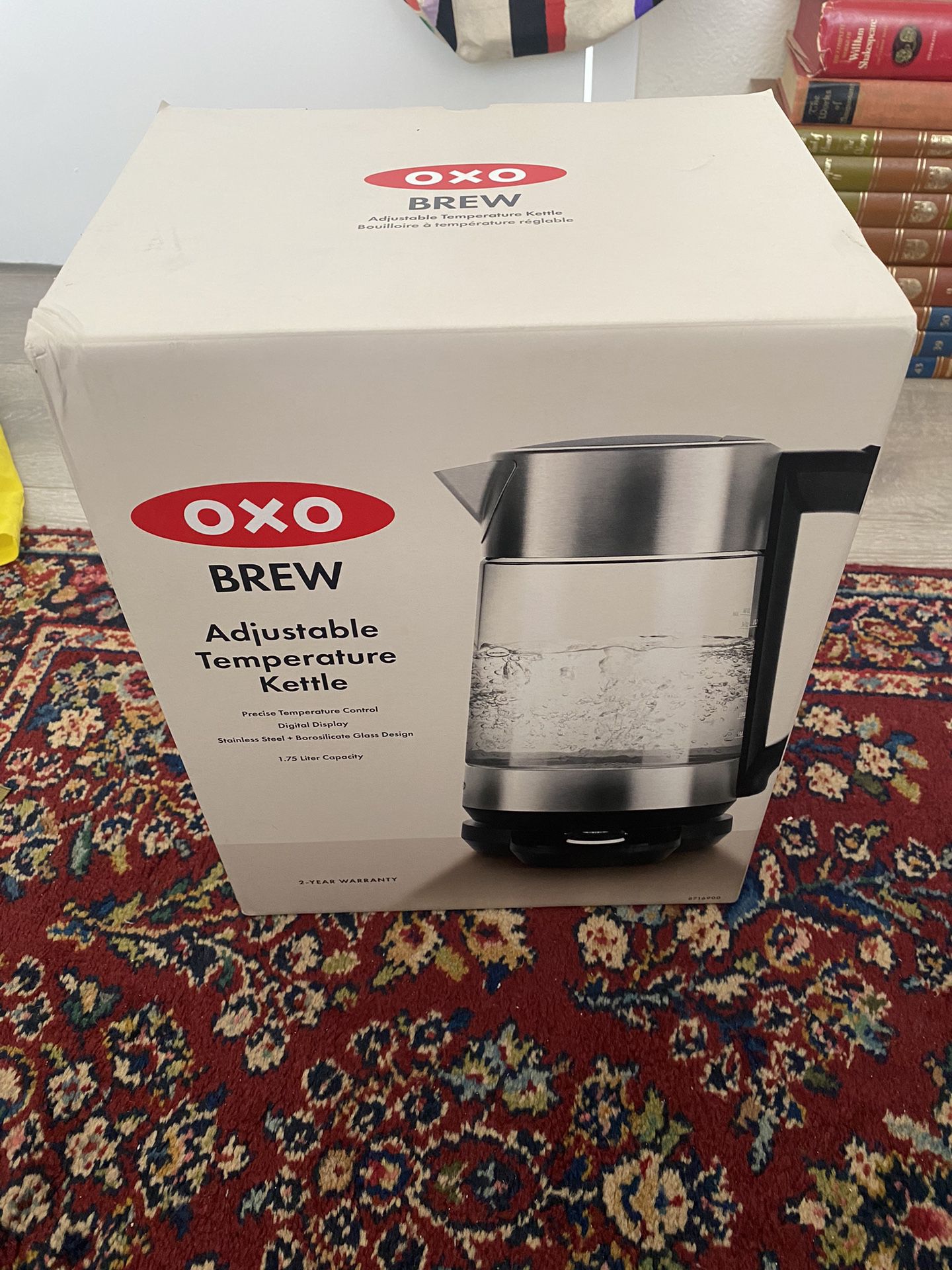 OXO Brew Adjustable Temperature Kettle for Coffee and Tea, 1.75 L