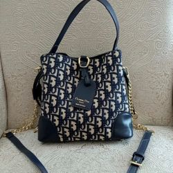 Christian Dior Navy Blue Shoulder Bag