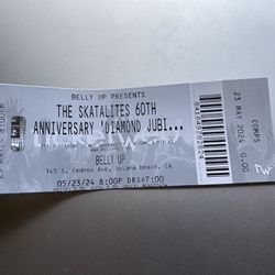 The Skatalites concert ticket stub  Commemorative 60th anniversary Ska Reggae 