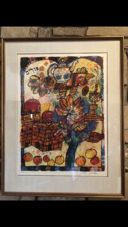 Purim signed etching ..Beautiful! 