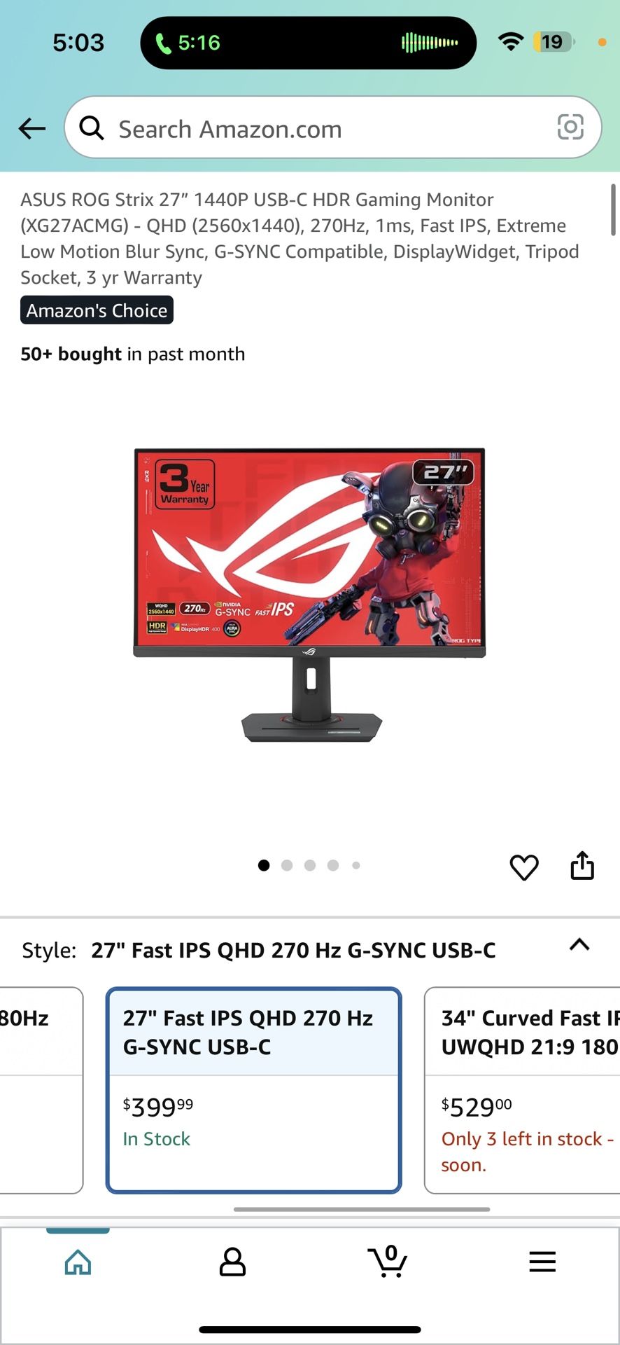 Asus 1440p 27inch monitor 