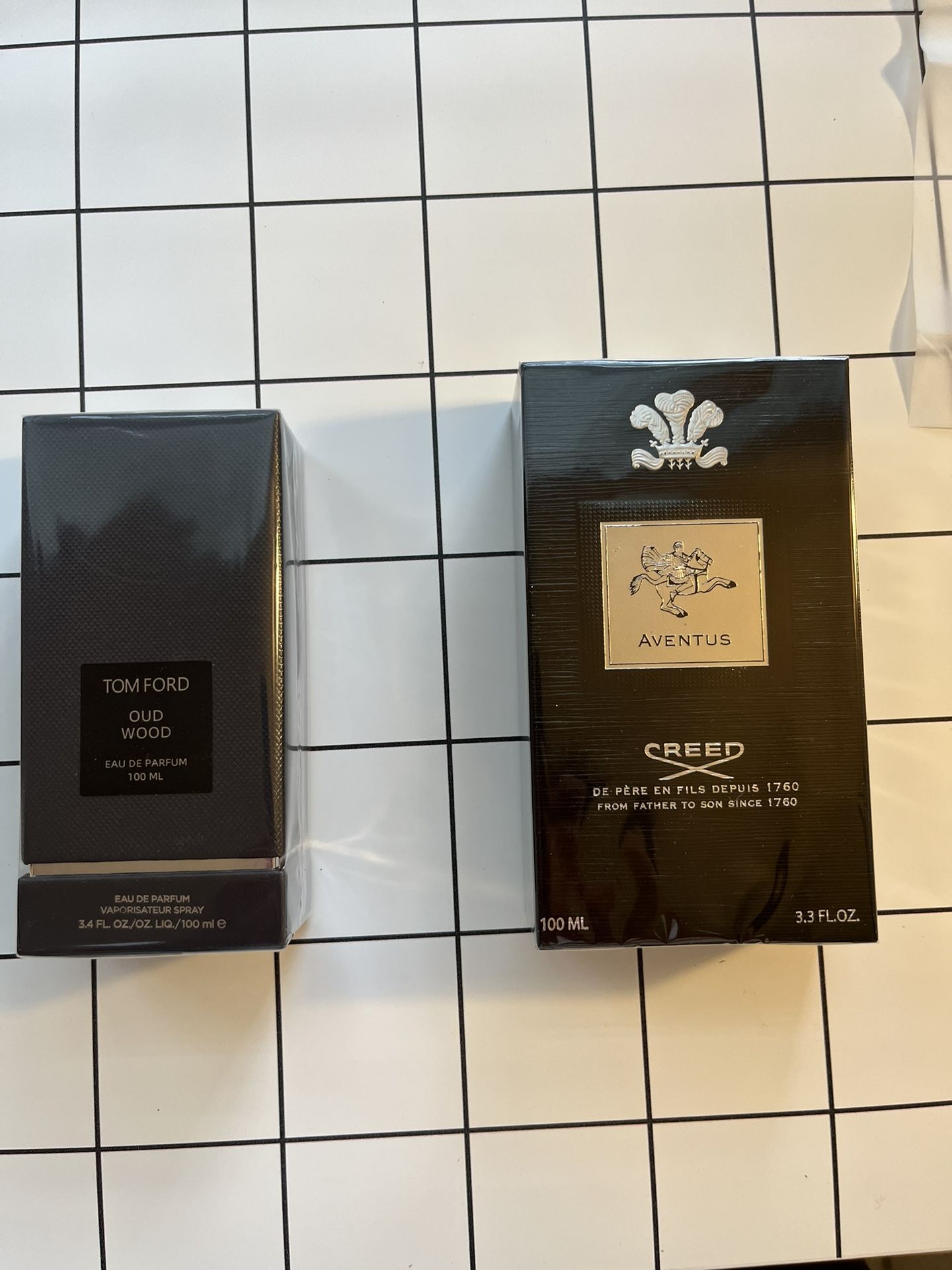 Creed Aventus and Tom Ford oud wood