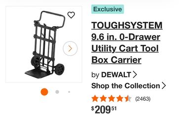 Dewalt Toughsystem Utility cart carrier hand truck