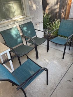 Set of 4 Outdoor Patio Chairs - $8 each or $25 for all