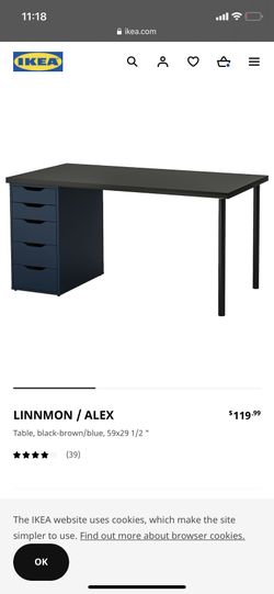 Black IKEA table top