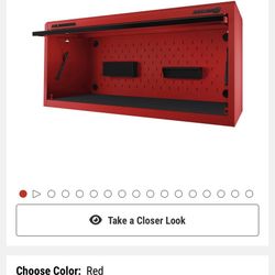 Almost New US General Work Center Top Hutch Series 3 Red