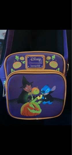 Loungefly Disney Lilo & Stitch Glow-in-The-Dark Jack-O-Lantern Crossbody Bag