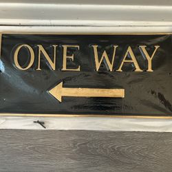 Large Rectangle Left One Way Sign