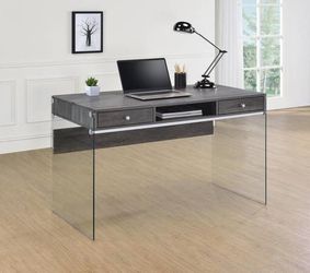 Modern Desk with Glass Sides ONLY $250- Lowest Prices Ever!